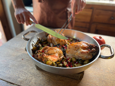 Cornish Hens with Sausage Stuffing & Roasted Brussels Sprouts