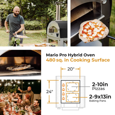 Mario PRO Hybrid Gas & Wood Oven